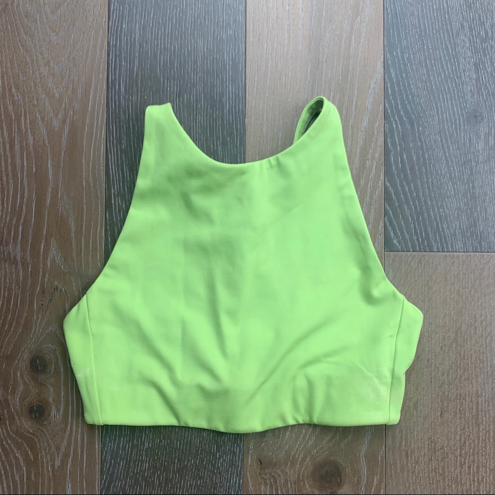 Girlfriend collective lime topanga bra